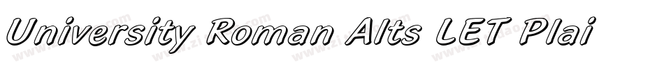University Roman Alts LET Plain1.0字体转换